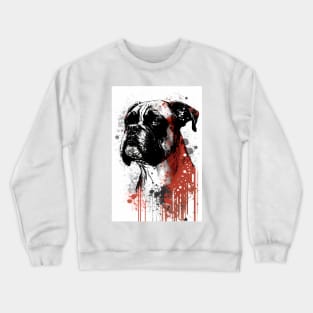 Boxer Dog Portrait Crewneck Sweatshirt